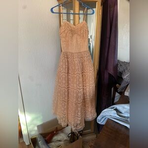 Elegant Vintage Pale Peach Prom Dress